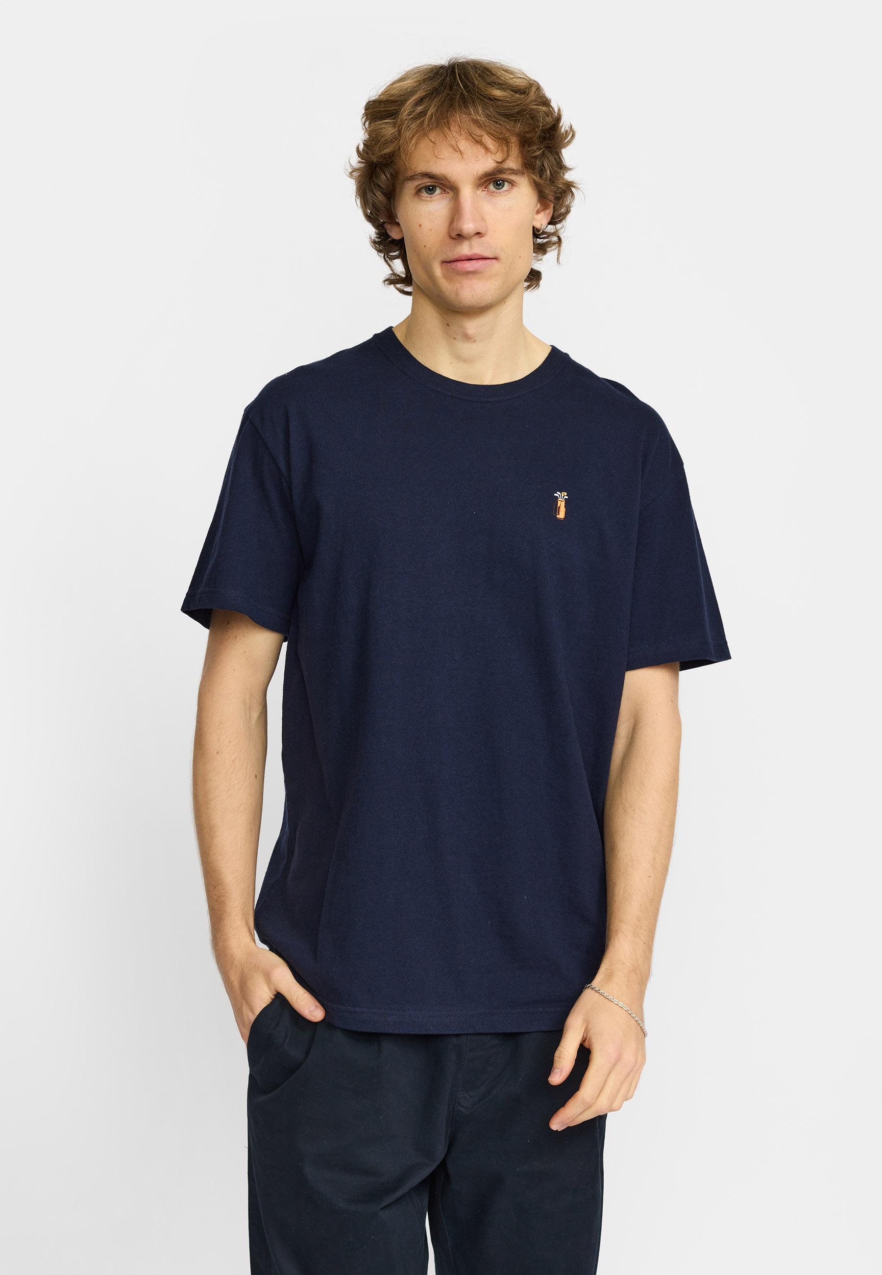 Revolution Golf Navy Melange Application T-Shirt Herren dunkelblau